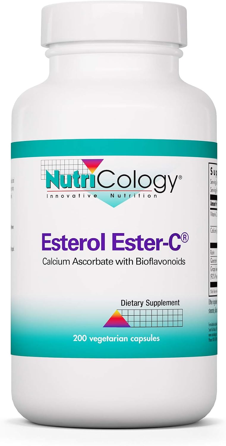 NutriCology Esterol Ester-C with Bioflavonoids - Calcium Ascorbate Vitamin C Supplement - 200 Capsules - görsel 1