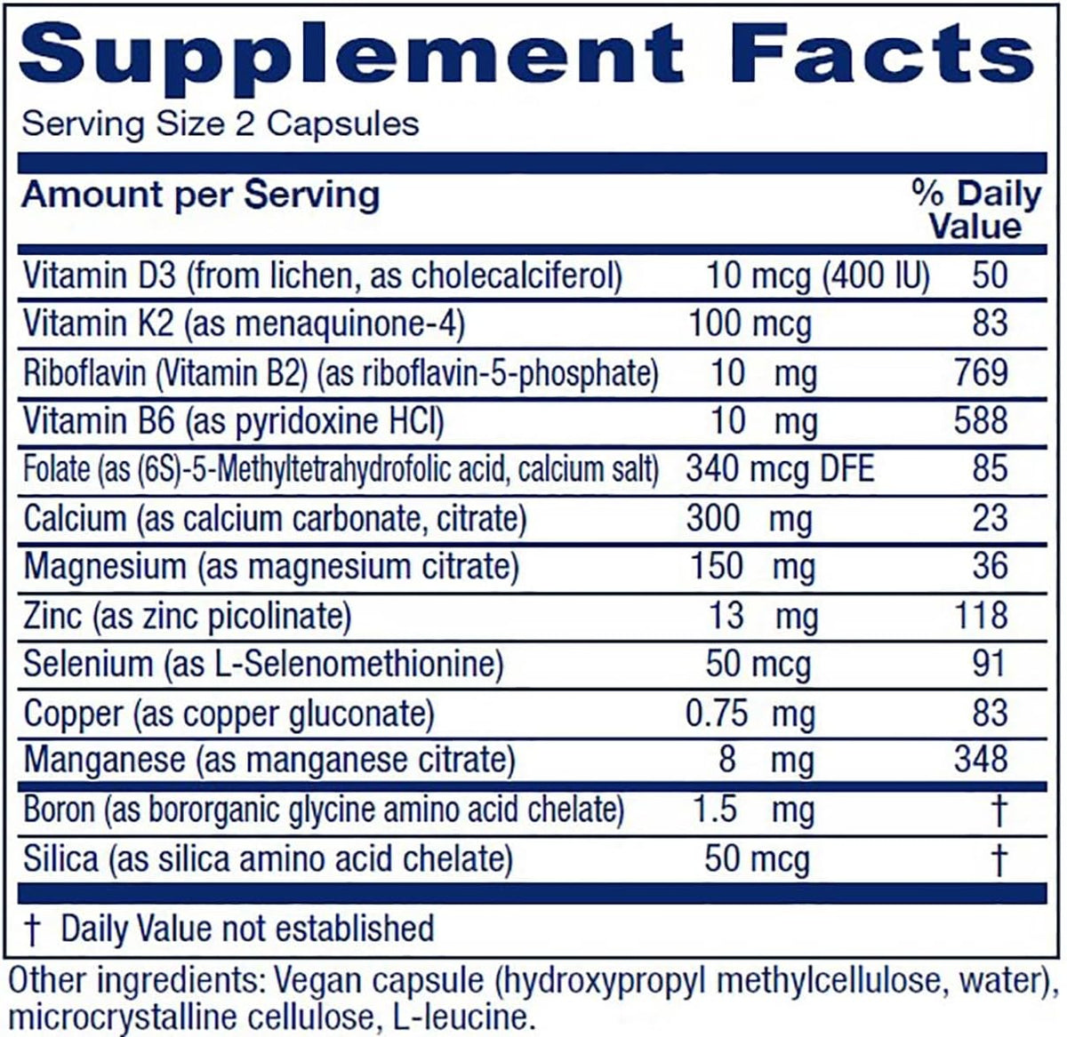 Vitanica OsteoBlend Bone Support – Vegan Supplement for Bone Health, 240 Capsules - görsel 2