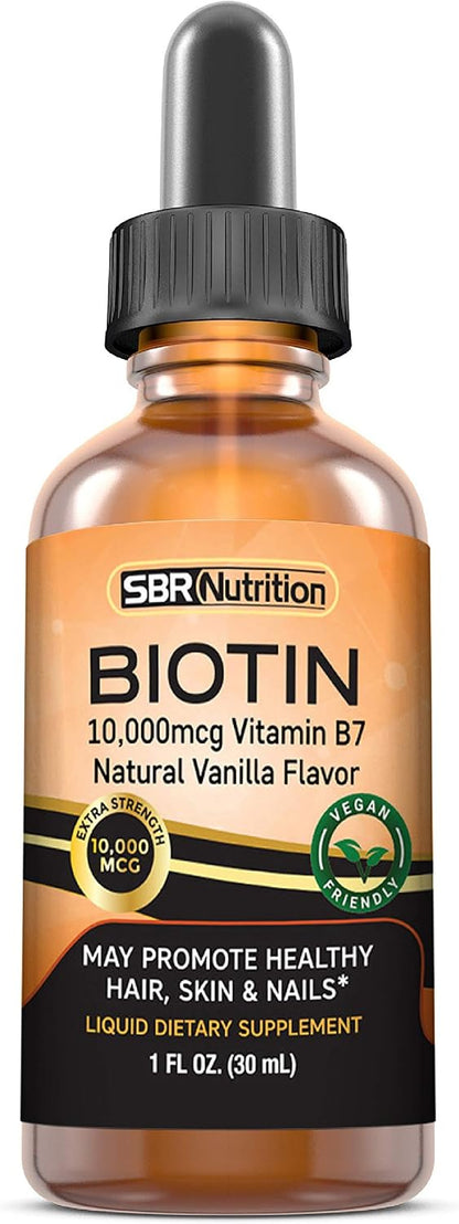 MAX Absorption Biotin Liquid Drops, 10,000mcg – 60 Servings