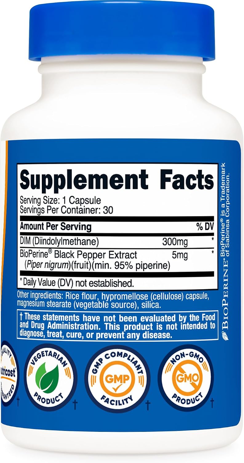 Nutricost DIM Diindolylmethane 300 mg, 30 Capsules - görsel 4