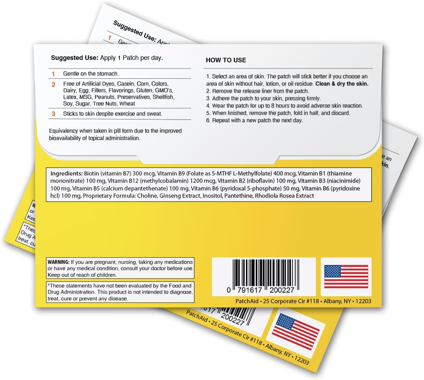 B12 Energy Plus Topical Patch by PatchAid (30-Day Supply) - görsel 3