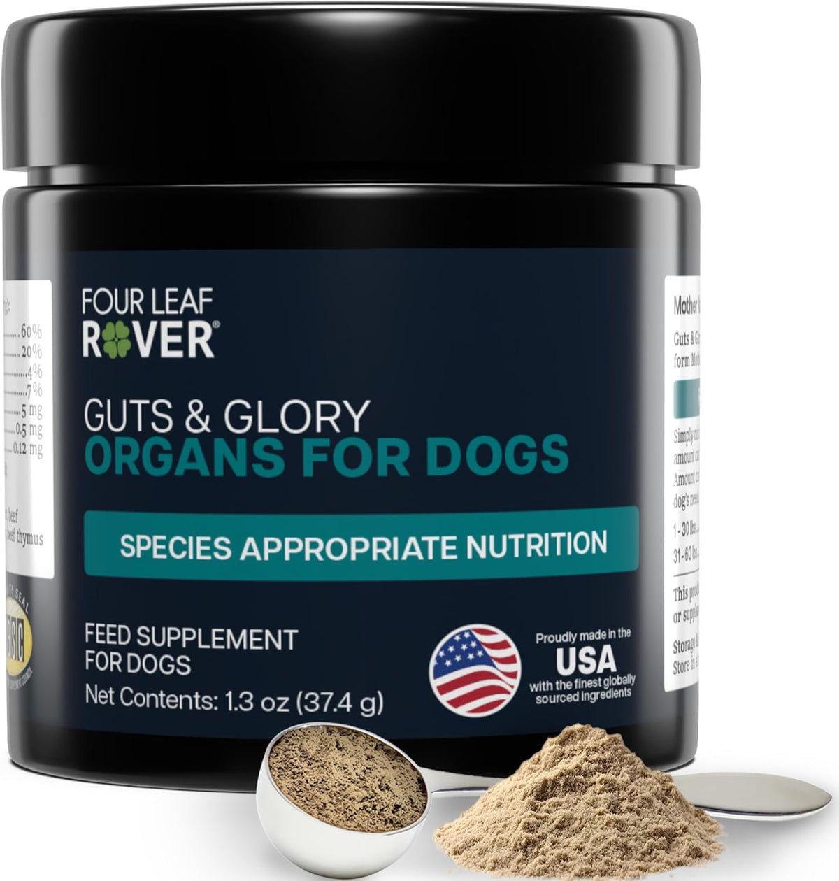 Four Leaf Rover Guts & Glory Freeze-dried Organs for Dogs - görsel 1