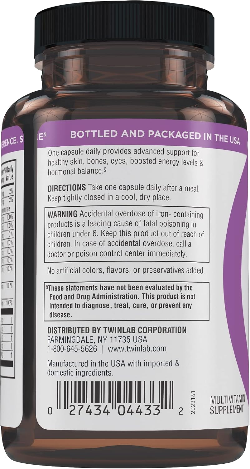 Twinlab TWL Women's Daily One Multivitamin, 60 Tablets - görsel 4