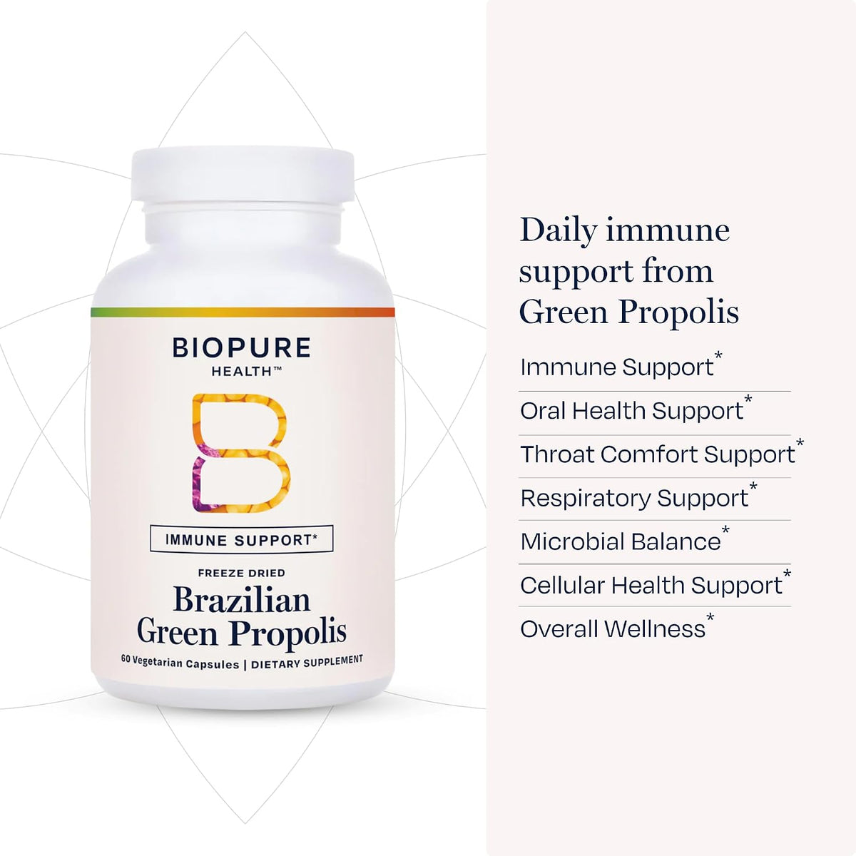 BioPure Brazilian Green Propolis Extract – Natural Freeze-Dried Extract with Artepillin-C and Phenols – 60 Capsules - görsel 6