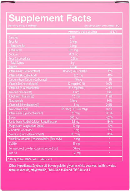 Vivioptal Women Multivitamin with CoQ10 & Omega-3, 90 Capsules - German Formula