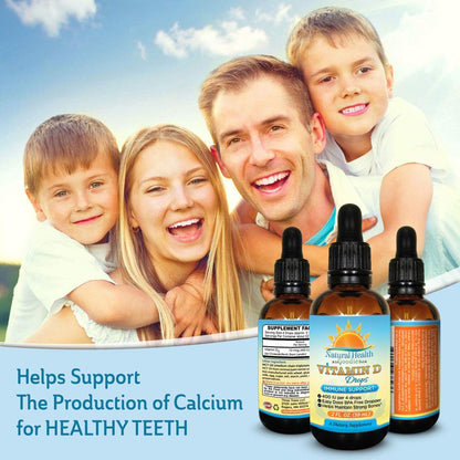 Natural Health Goodies Vitamin D3 Drops – 60 ml Liquid D3 Supplement