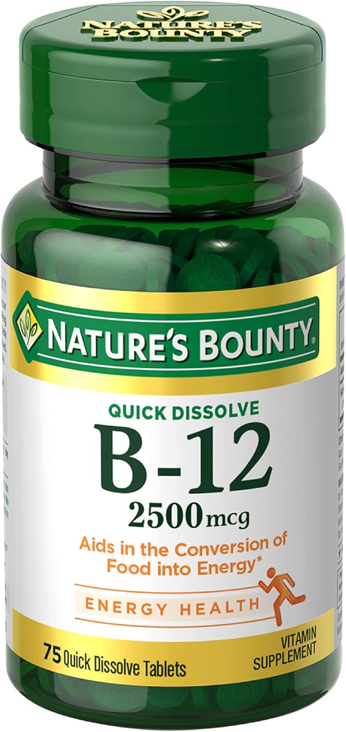 Nature's Bounty Rapid Dissolve Fast Acting Vitamin B12 2500 mcg, Natural Cherry Flavour (300 Tablets) - görsel 10