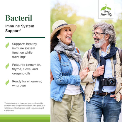 Terry Naturally Bacteril - Gut Health Supplement with Clove, Cinnamon, Thyme & Oregano - Immune Support - 30 Softgels (Pack of 2)