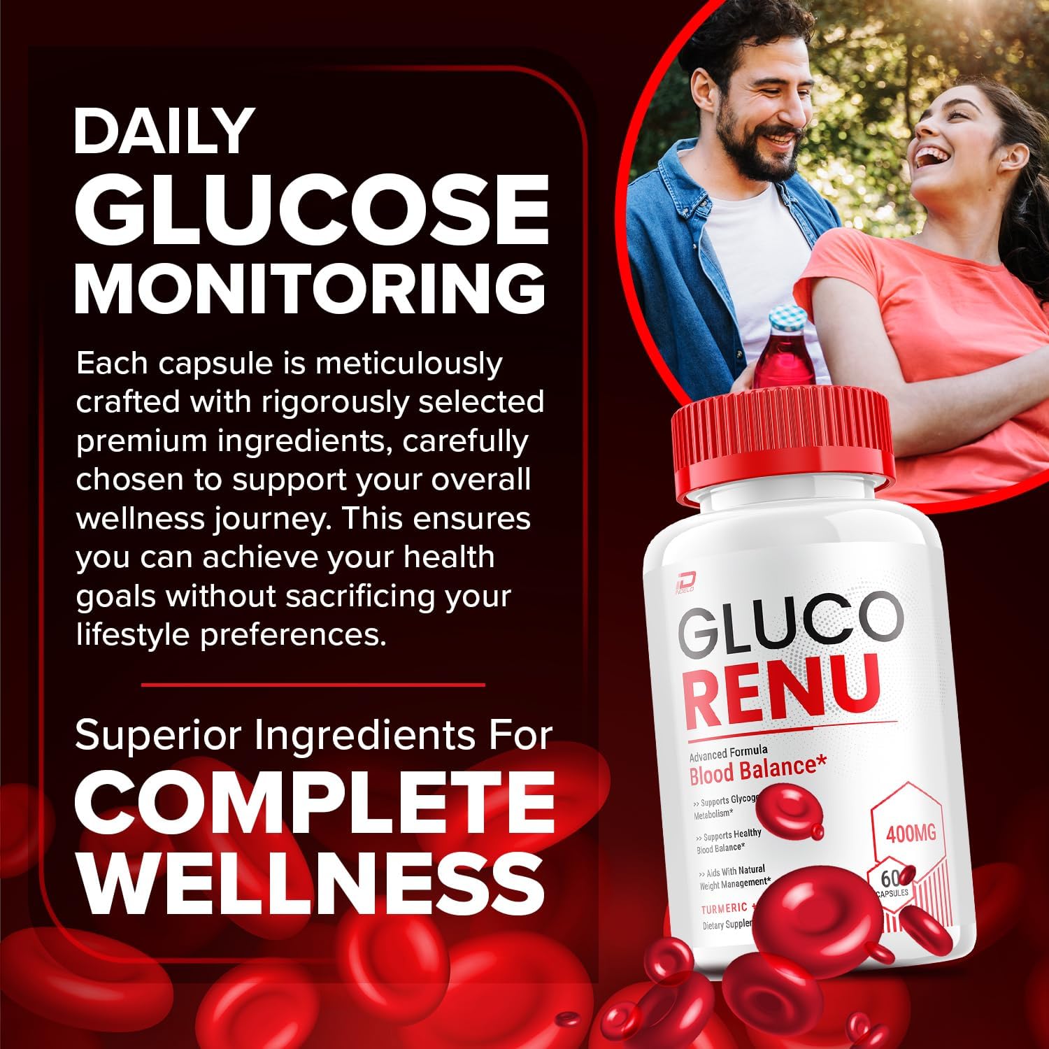 Gluco Renu Capsules - GlucoRenu Advanced Supplement, All-Natural Formula to Support Healthy Levels, Maximum Strength Formula (3 Pack - 180 Capsules) - görsel 2