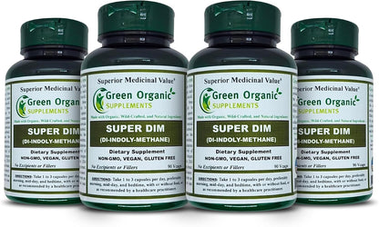 Green Organic Supplements DIM with Indole-3-Carbinol and Broccoli - 90 VCaps