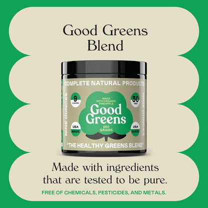 Good Greens Superfood Powder - The Healthy Greens Blend - 9oz (255g) 30 Servings