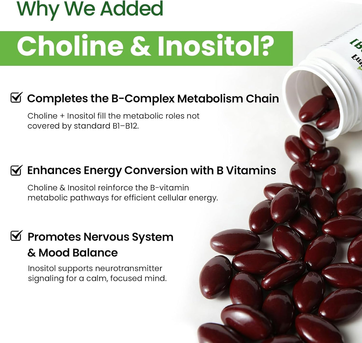 Liposomal B Complex with Methylated B12, L-Methylfolate, Choline & Inositol - görsel 5