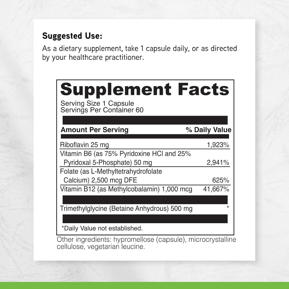 DAVINCI Labs Methyl Benefits - Food Supplement to Support Healthy Methylation, Detoxification and Energy Production - with Vitamin B6, B12, Folate, and More - Gluten-Free - 60 Vegetarian Capsules - görsel 6