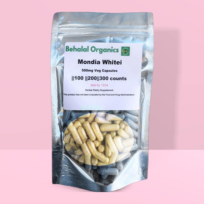 Mondia Whitei (Mulondo) Root Powder 500mg - 100 Vegetarian Capsules