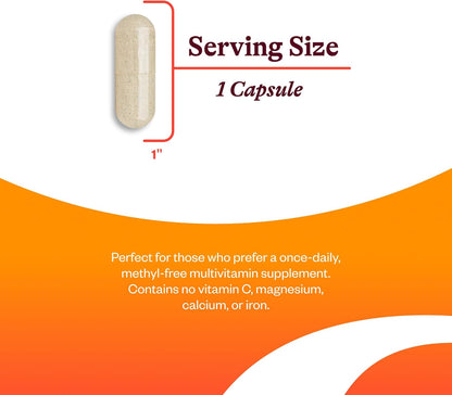 Seeking Health Multivitamin One MF – Methyl-Free MTHFR Support with Calcium Folinate and Vitamin B12 – 45 Vegetarian Capsules