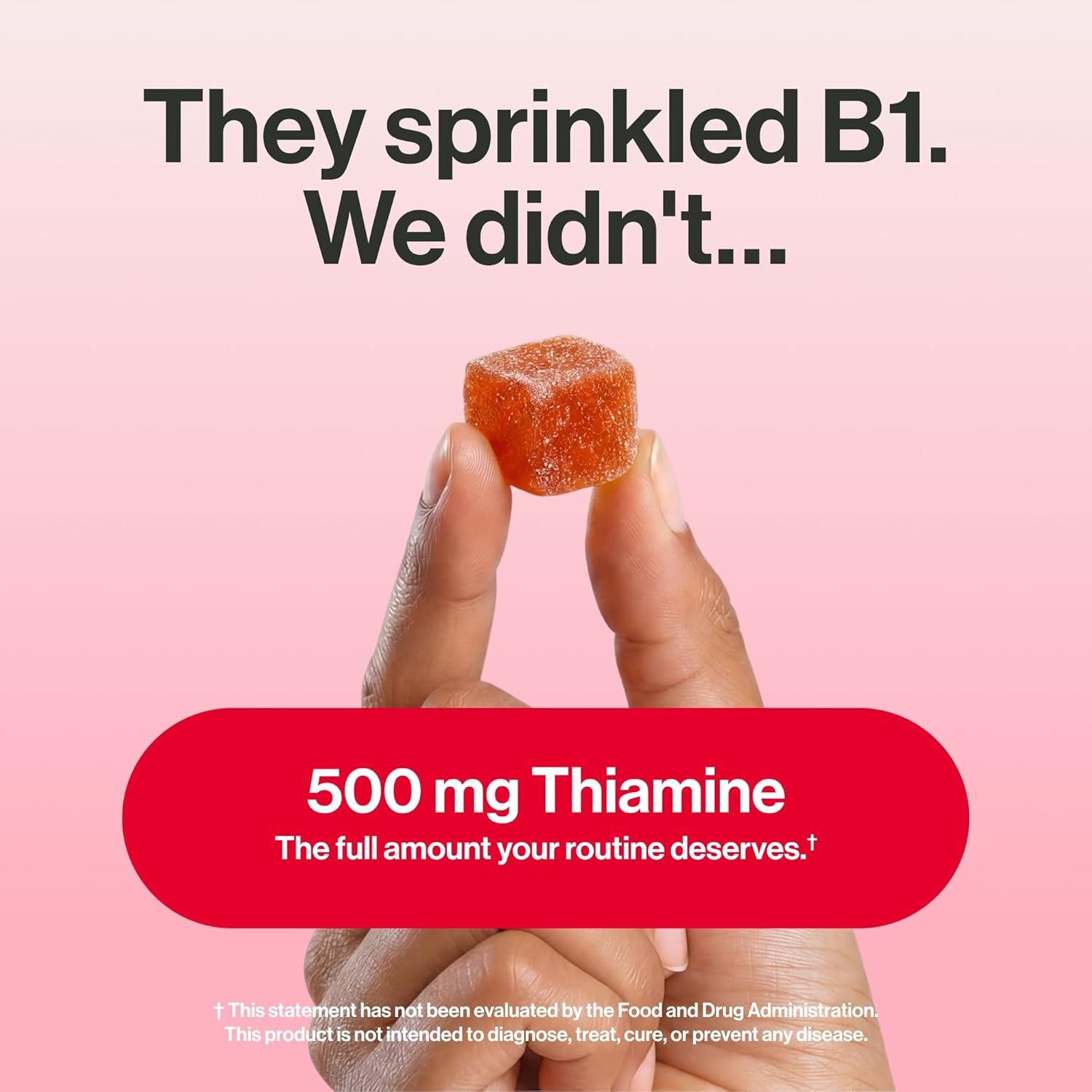 kindnature Vitamin B1 Gummies 500mg – High Potency Thiamine Supplement for Energy, Focus & Nervous System – Vegan, Non-GMO Chewable B1 Vitamins for Adults & Kids – Natural Strawberry Flavour – 60 Ct - görsel 1
