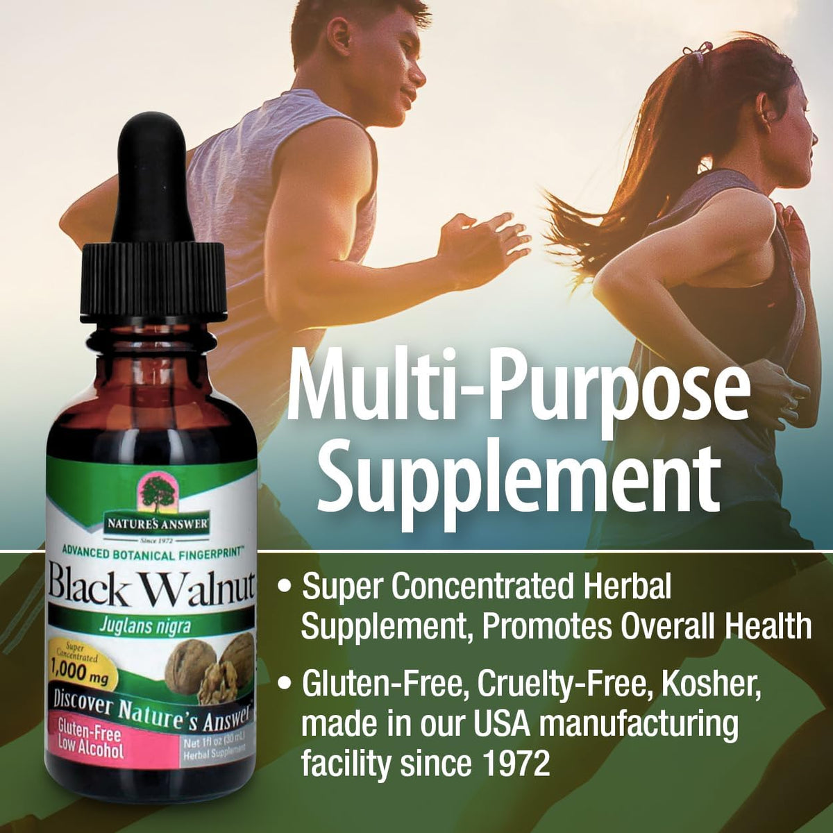Nature's Answer Black Walnut Extract with Organic Alcohol, 1 fl oz - görsel 3