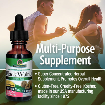 Nature's Answer Black Walnut Extract with Organic Alcohol, 1 fl oz