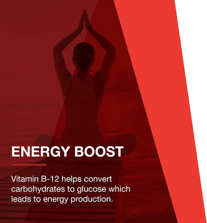 PROTOCOL FOR LIFE BALANCE Nutri-Dose B-12 10,000mcg Liquid Vitamin B12 - with Folate & Biotin, 12 Vials