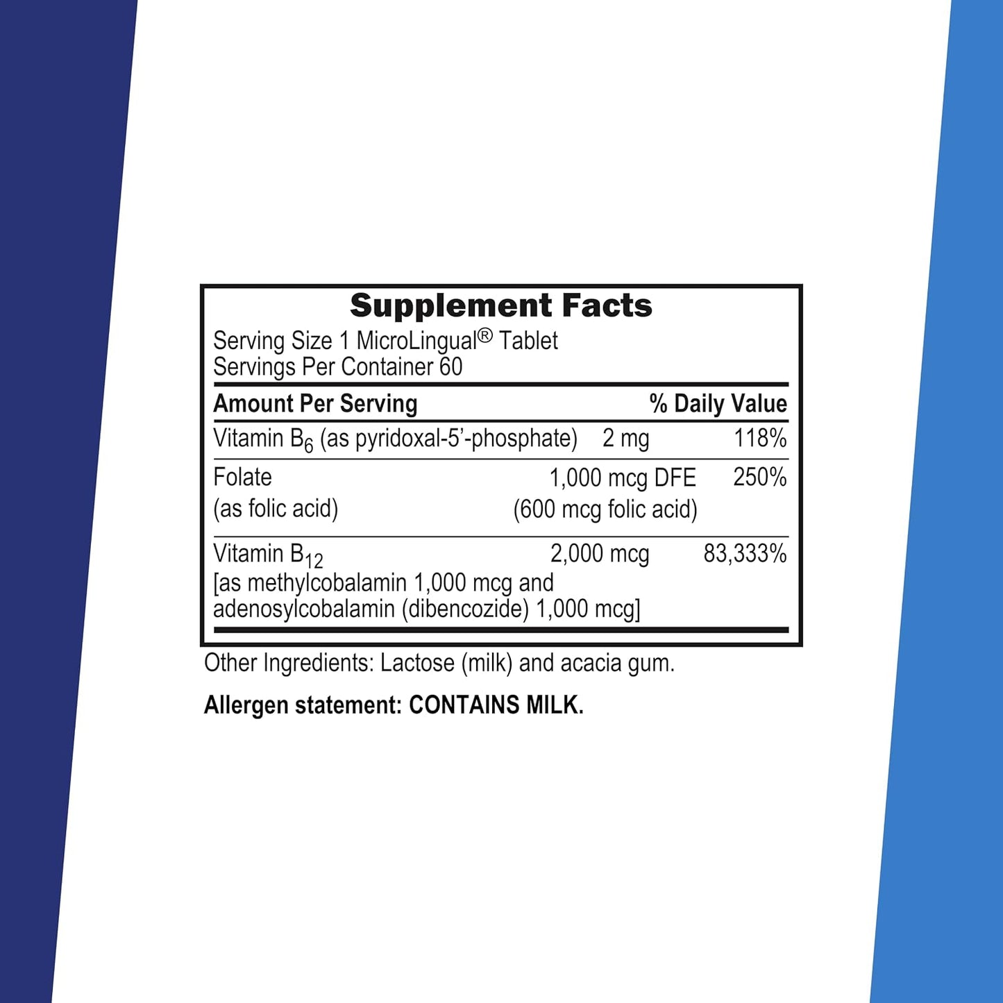 Superior Source NO Shot Advanced B-12 2000 mcg with B6 & Folic Acid - 60 Sublingual Tablets - görsel 2