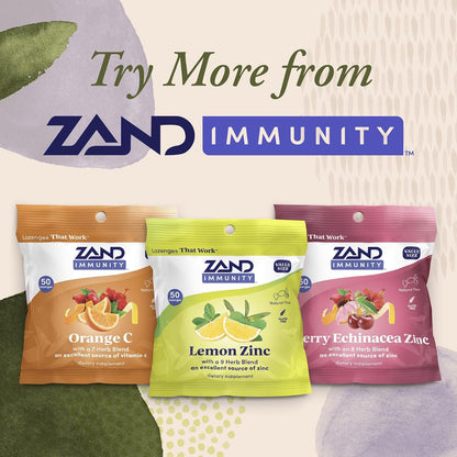ZAND Immunity Cherry Echinacea Zinc Throat Lozenges 2 Pack