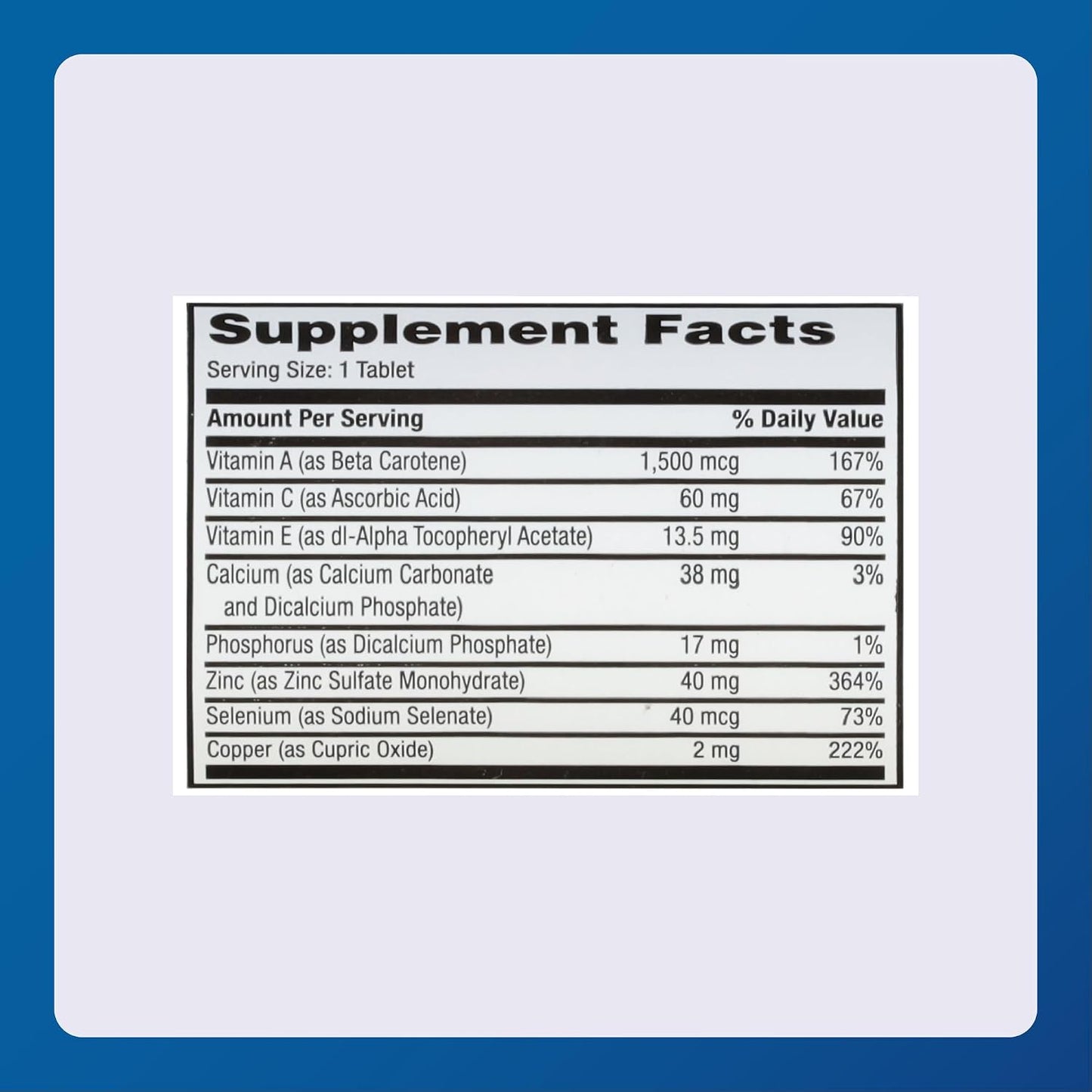 Major ProSight Vitamin and Mineral Supplement – High Potency Zinc with Vitamins, 60 Tablets - görsel 5