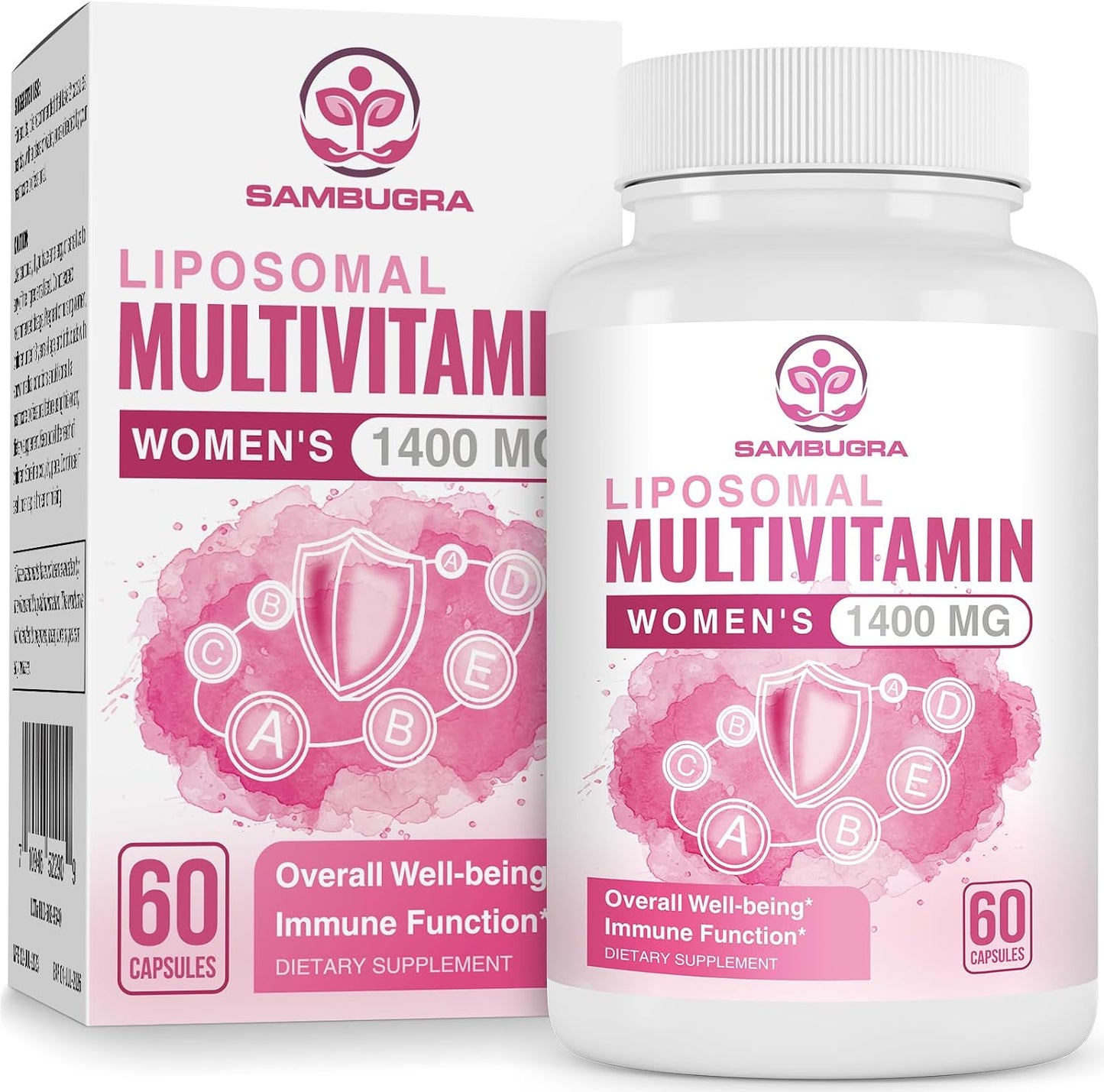 Sambugra Liposomal Multivitamin for Women – 1400mg Daily Multivitamin with Iron, Vitamins A, C, D, E, B Complex & CoQ10 - görsel 1