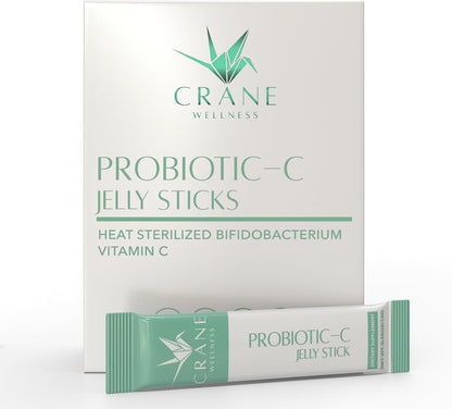 PROBIOTIC-C Jelly Sticks - Bifidobacterium and Vitamin C | Non-GMO, Gluten-free, Vegan | Individual Sachets for Easy on-the-Go Wellness