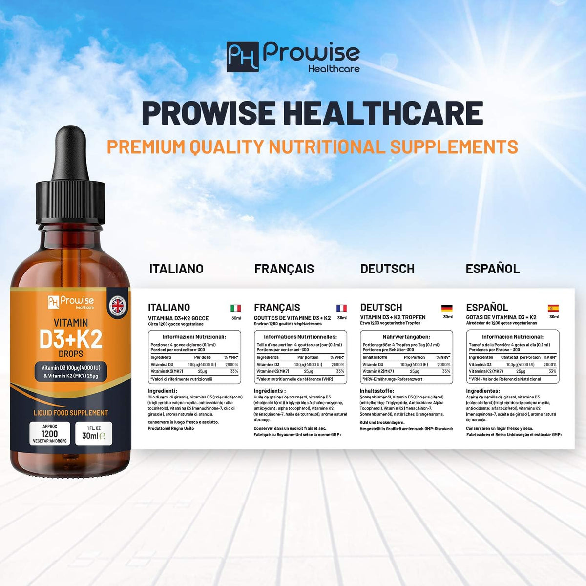 Vitamin D3 4000 IU + K2 MK7 25 mcg Orange Flavour Liquid Drops - görsel 5