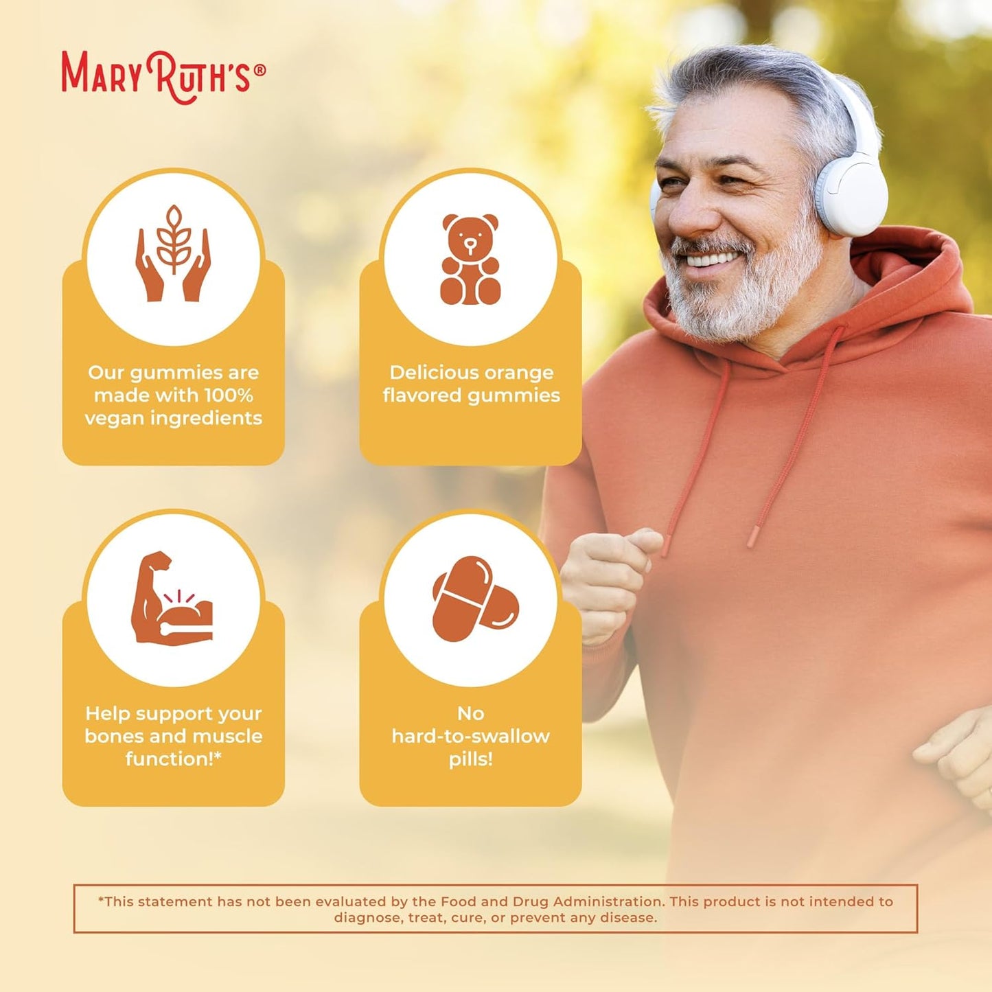 MaryRuth's Vitamin D3 Gummies | 1000 IU | Vegan, Non-GMO, Gluten-Free | 60 Gummies - görsel 6