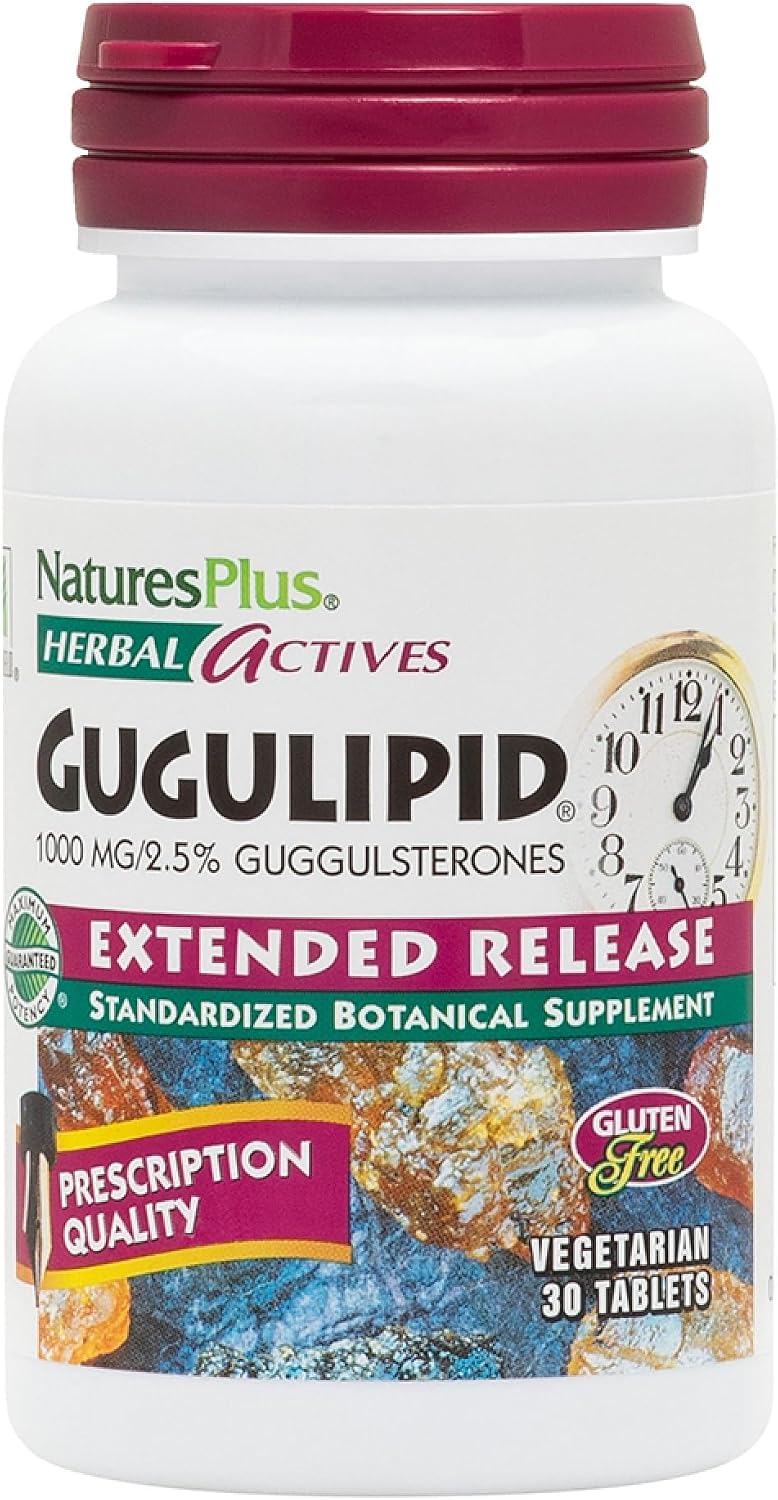 NaturesPlus Herbal Actives Gugulipid - 30 Extended-Release Tablets - görsel 1