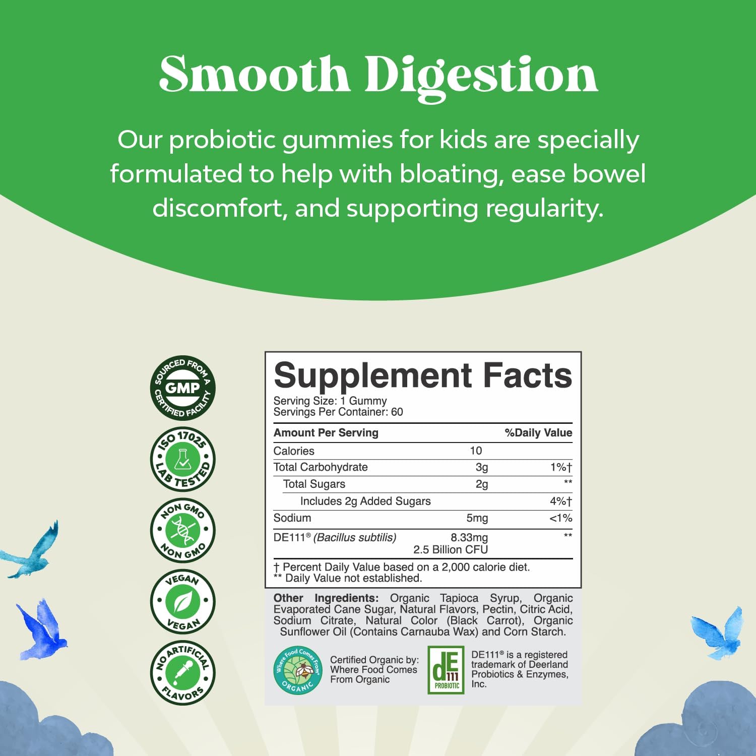Natures Craft USDA Organic Kids Probiotic Gummies - 60 Count - görsel 6