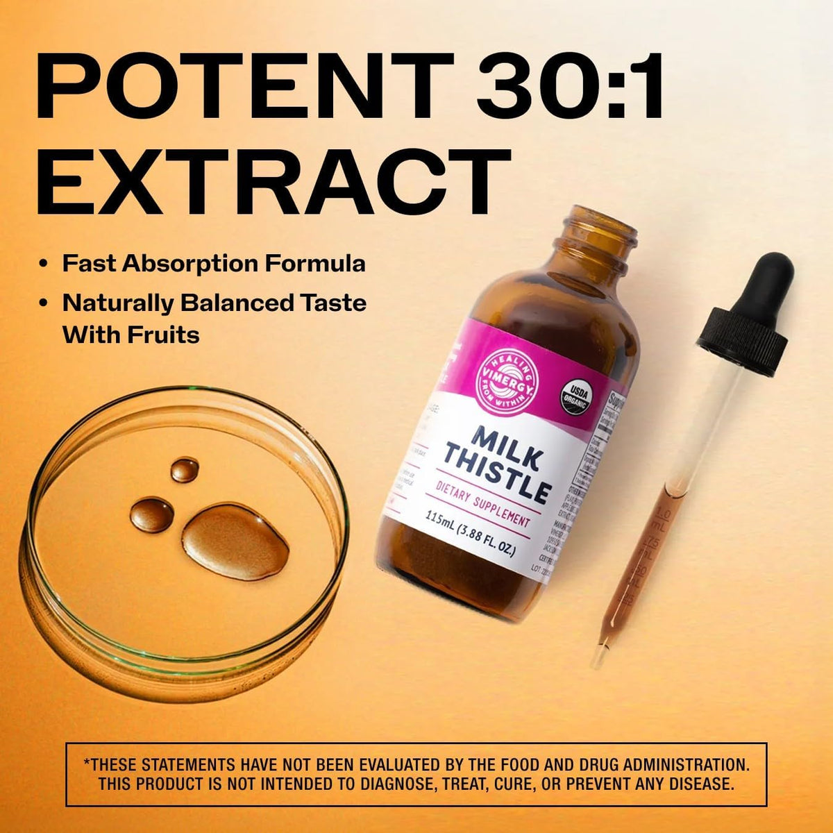 Vimergy Milk Thistle Liquid Extract – 115 ml - görsel 3