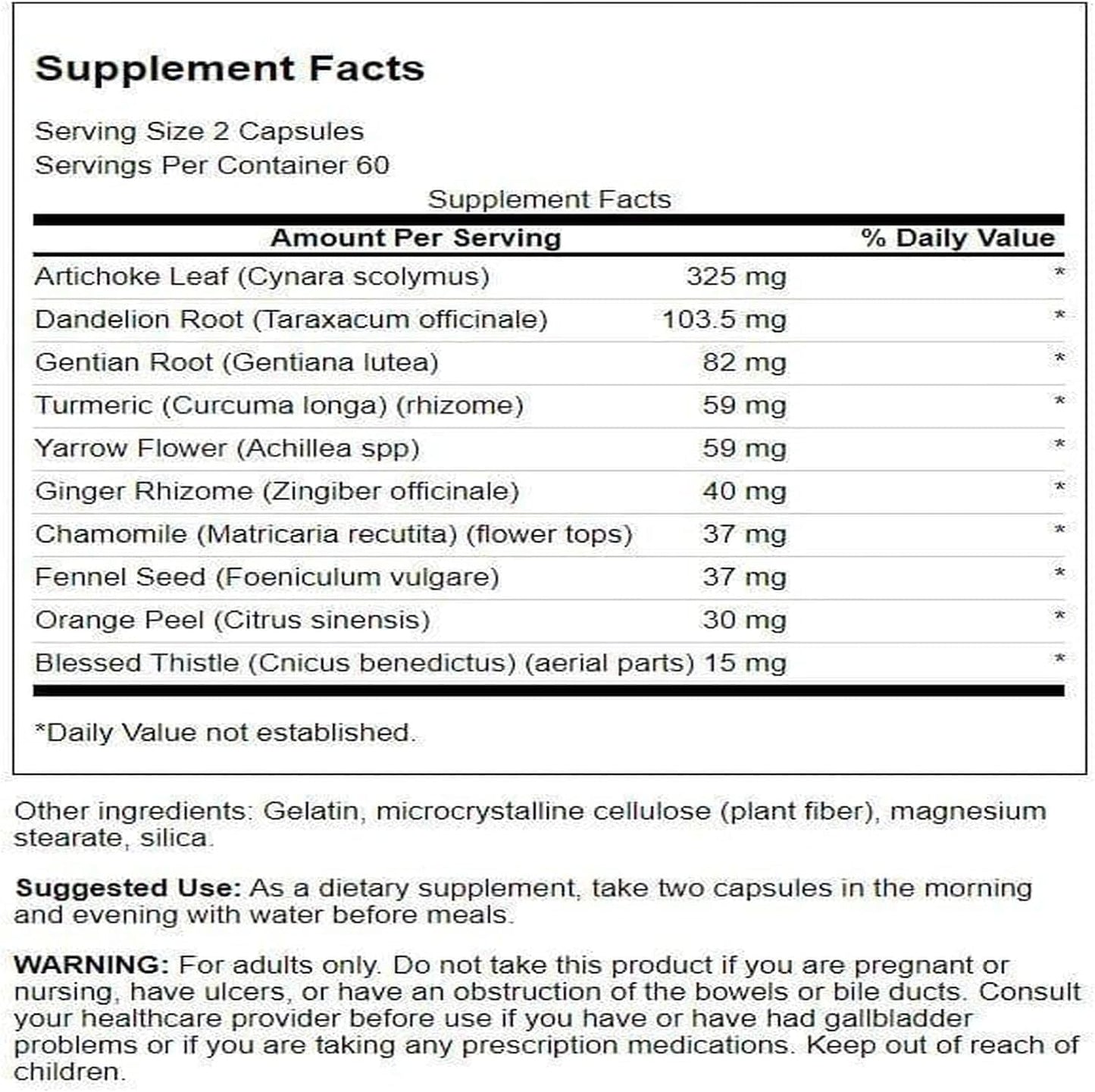 Swanson Ultra Bavarian Herbal Bitters, 120 Capsules - görsel 2
