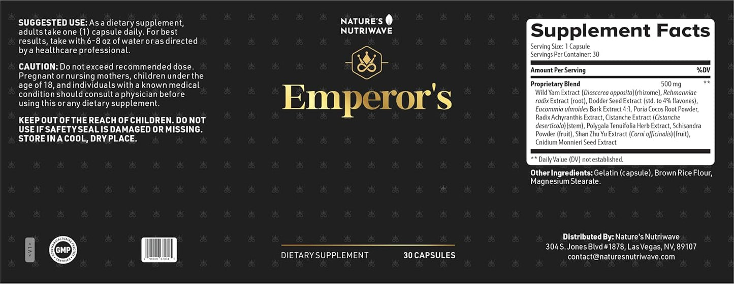 Emperor's Vigour Tonic – Herbal Formula – 60 Capsules, 3 Month Supply - görsel 4