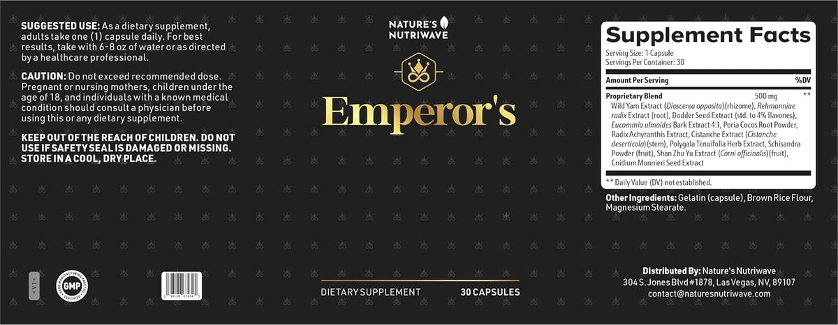 Emperor's Vigour Tonic – Herbal Formula – 60 Capsules, 3 Month Supply - görsel 4