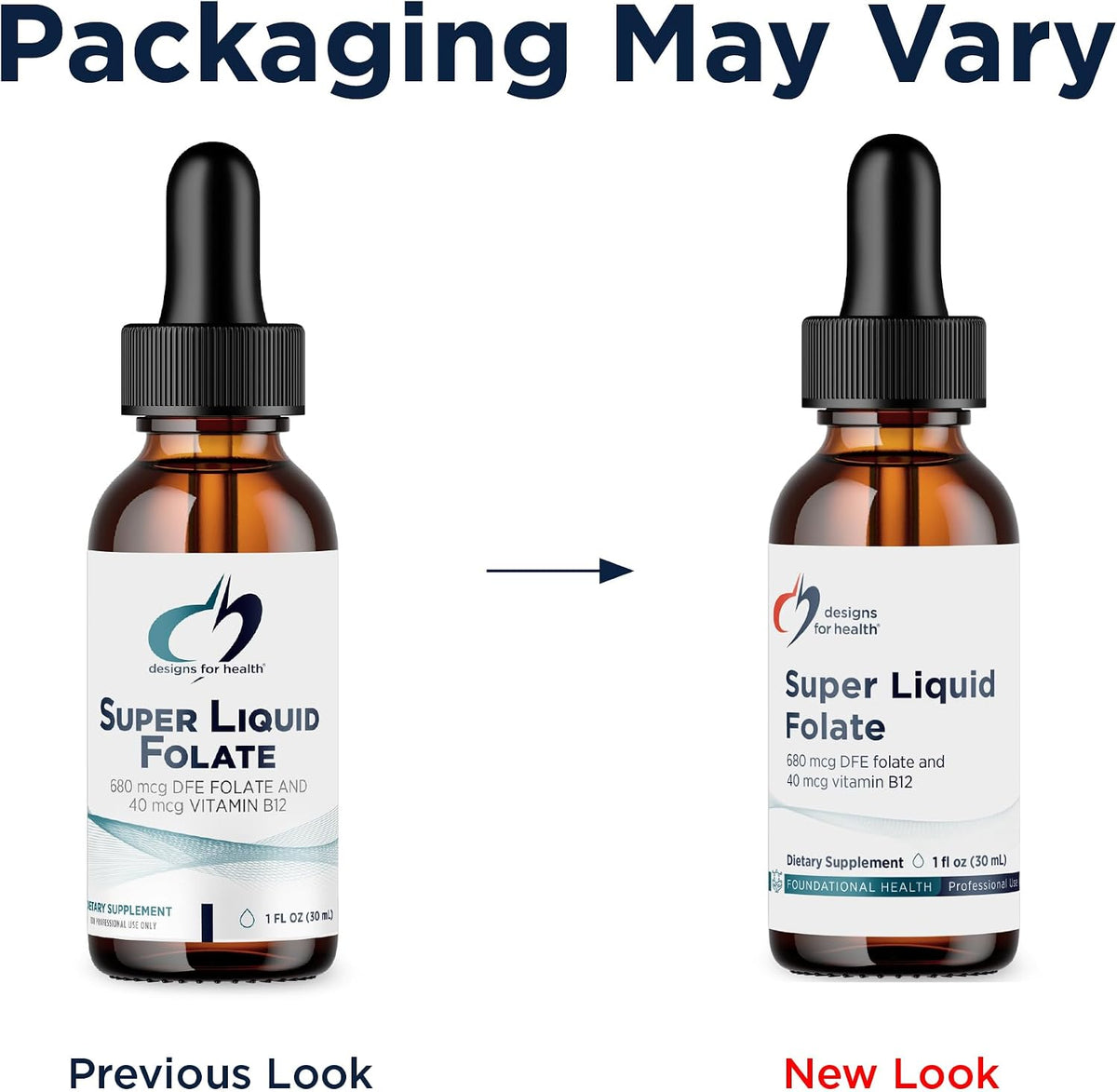 Designs for Health B12 + Folate Drops - Super Liquid Folate with Vitamin B12 as Methylcobalamin, 1 fl oz - görsel 4