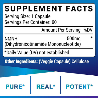Ucessuyy NMNH (Dihydronicotinamide Mononucleotide) – NAD+ Booster for Healthy Ageing, Energy & Focus – 120 Capsules