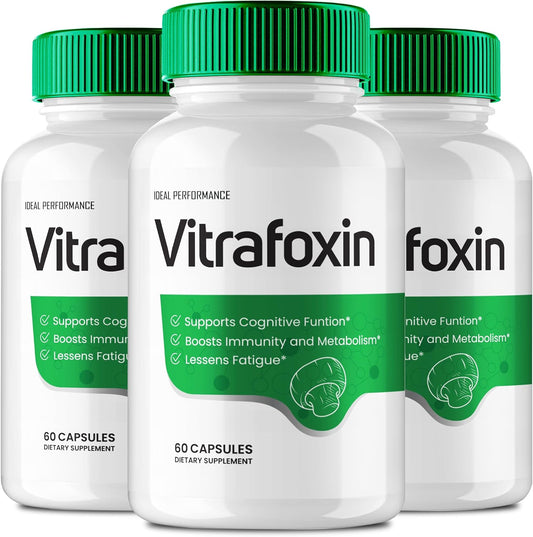 IDEAL PERFORMANCE Vitrafoxin Capsules – Nerve and Brain Health Food Supplement (3 Pack)