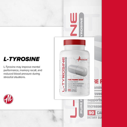 Metabolic Nutrition L-Tyrosine, 500mg, 90 Capsules