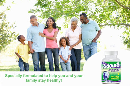 Reload! Immunity Antioxidant, Echinacea, Vitamins A, C, D, Zinc, Selenium, Ginkgo, Aloe, Probiotic/Prebiotic, Fenugreek Capsules 120ct, 30 Day Supply