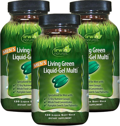 Irwin Naturals Men's Living Green Daily Multivitamin - 120 Liquid Softgels