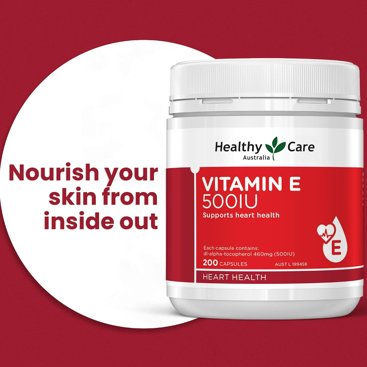 Healthy Care Vitamin E 500IU 200 Capsules - görsel 2