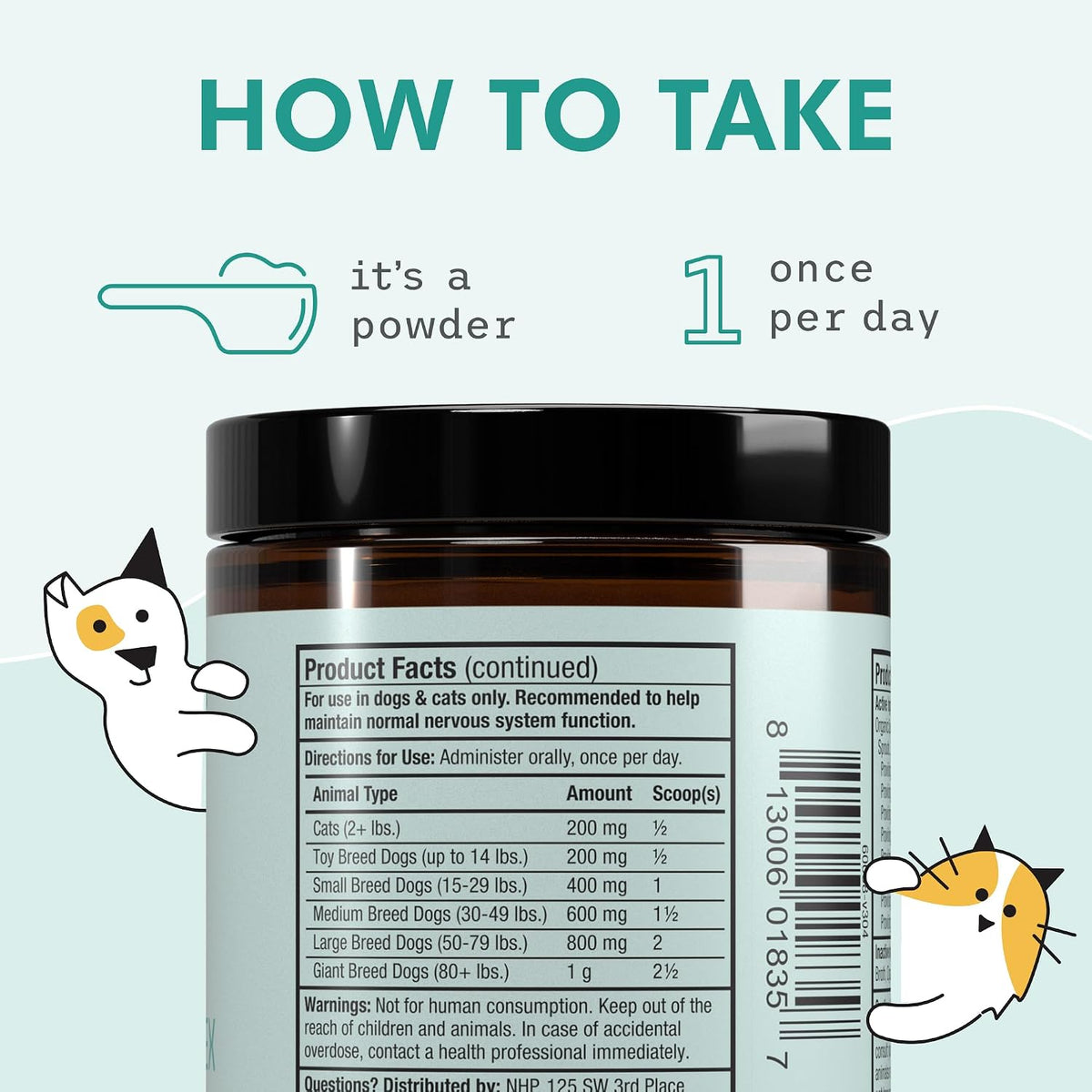 Bark & Whiskers Organic Vitamin B Complex - B Vitamins for Normal Energy & Nervous System Function in Cats & Dogs - Certified Organic - 24 g - görsel 6