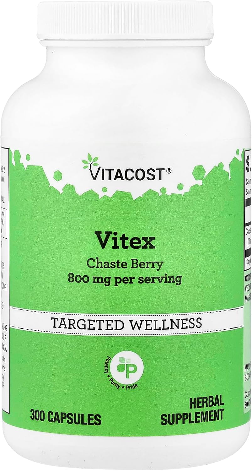 Vitacost Vitex Agnus-Castus Chaste Berry - 800 mg per Serving - 300 Capsules - görsel 1