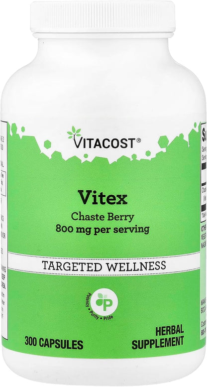 Vitacost Vitex Agnus-Castus Chaste Berry - 800 mg per Serving - 300 Capsules