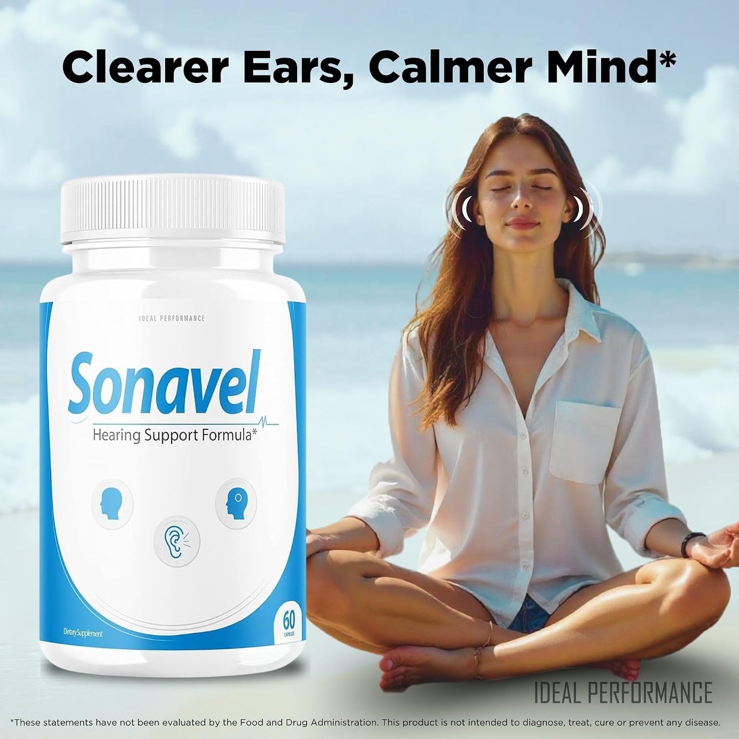 IDEAL PERFORMANCE Sonavel Hearing Support Multivitamin & Mineral Food Supplement – 3 Pack (180 Capsules) - görsel 2