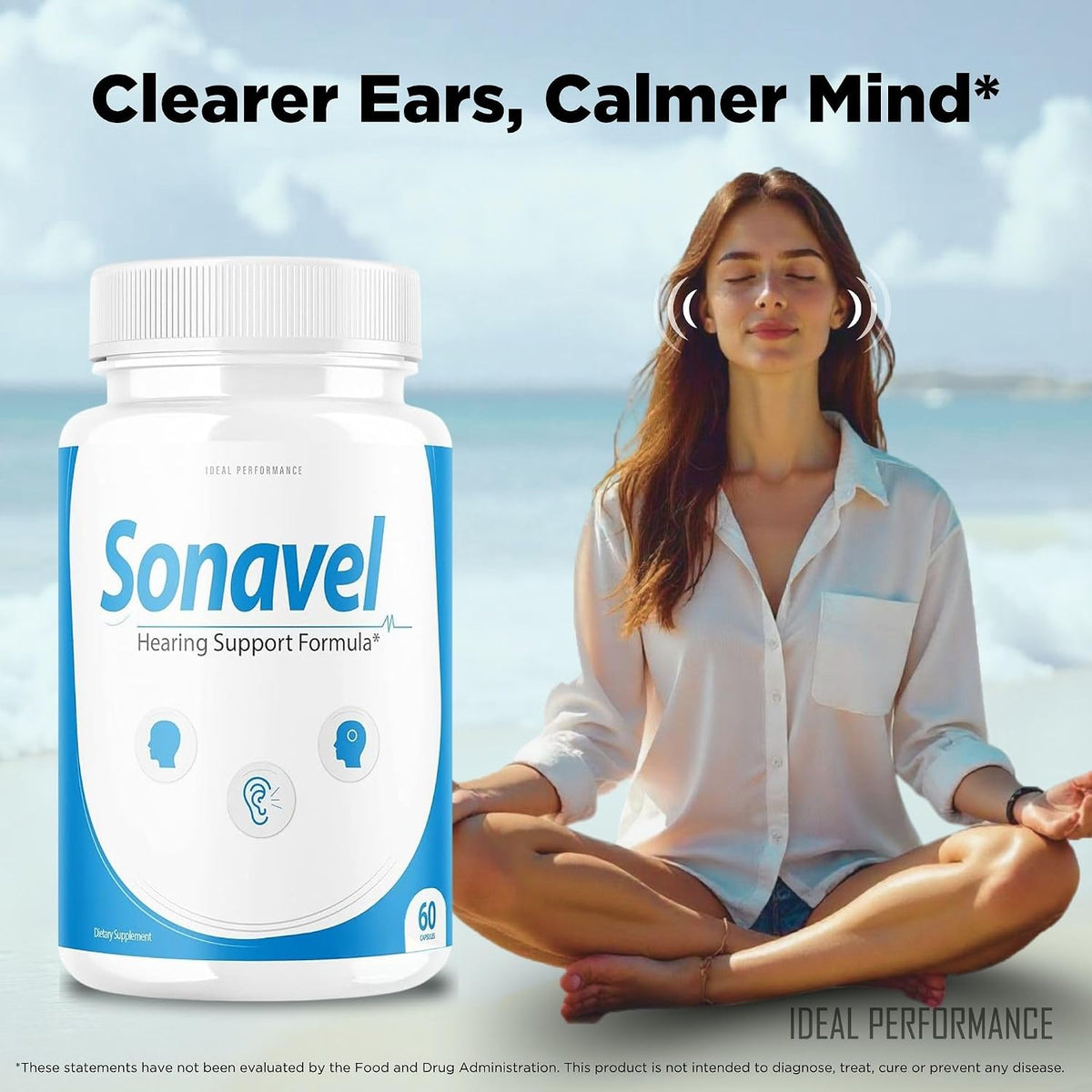 IDEAL PERFORMANCE Sonavel Hearing Support Multivitamin & Mineral Food Supplement – 3 Pack (180 Capsules) - görsel 2