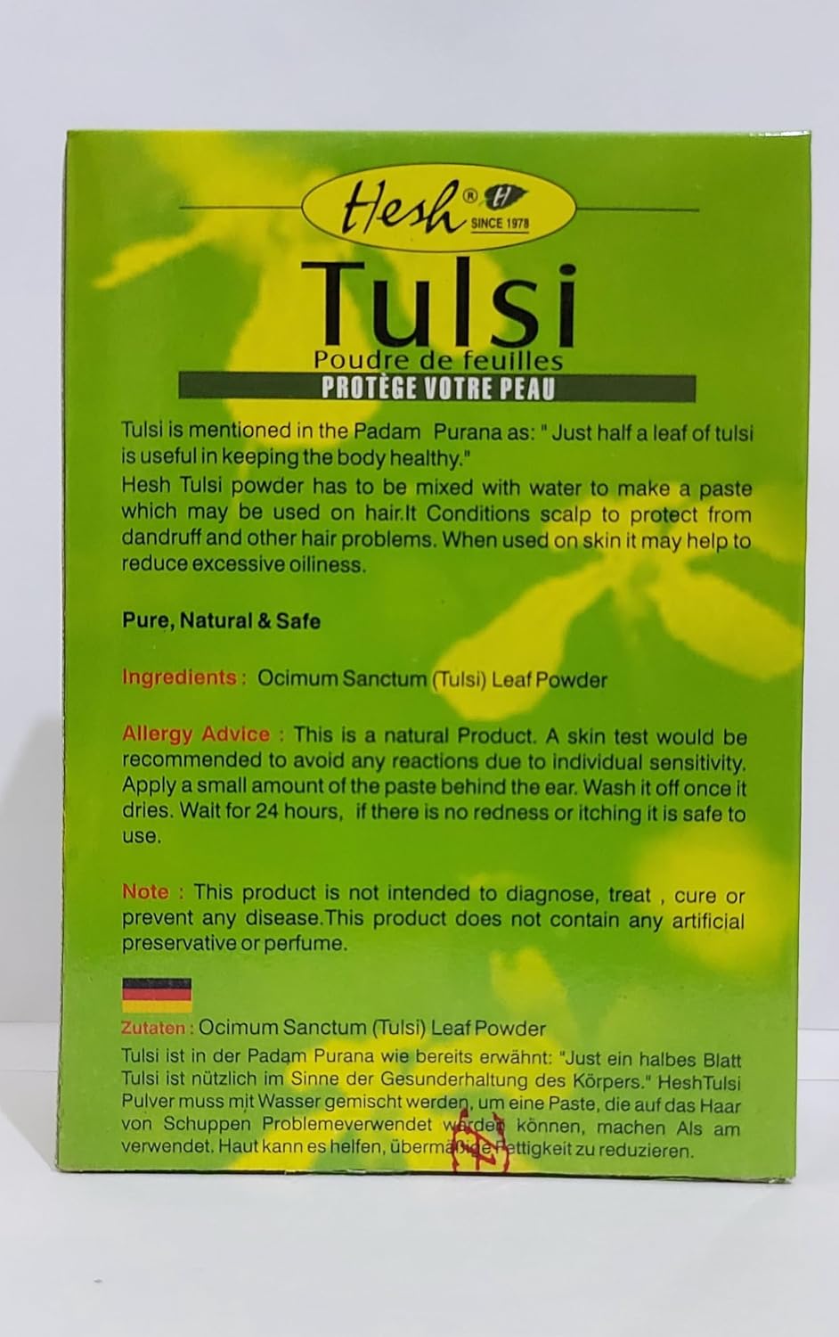 Hesh Pharma 100% Natural Herbs Powder 100g (Tulsi Powder) - görsel 2