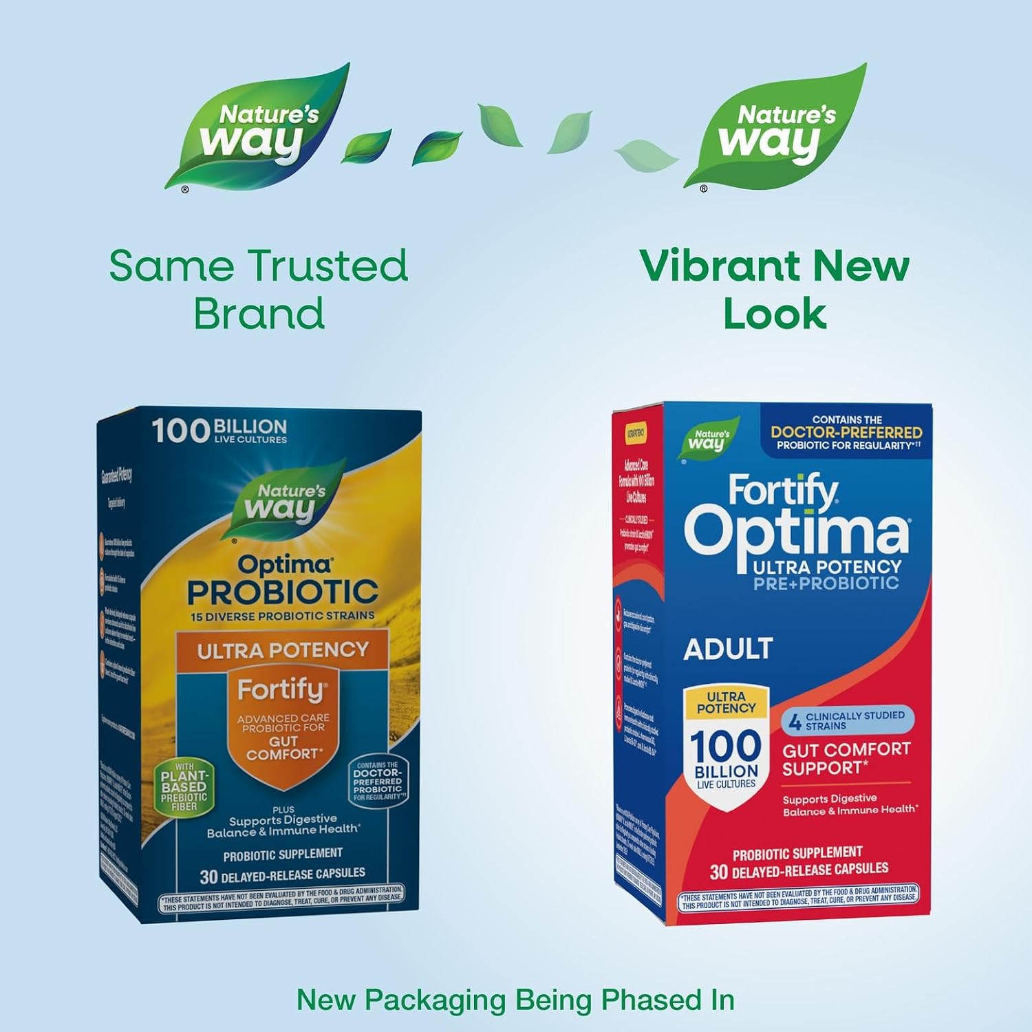 Nature's Way Fortify Optima Probiotic for Adults, 100 Billion Live Cultures, 16 Strains, Supports Digestive and Immune Health, Plant-Based Prebiotic Fibre, 30 Capsules (Packaging May Vary) - görsel 2